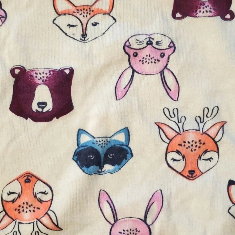 Member's Mark Girls Size 6‎ Forest Animal Striped Pajama Set
